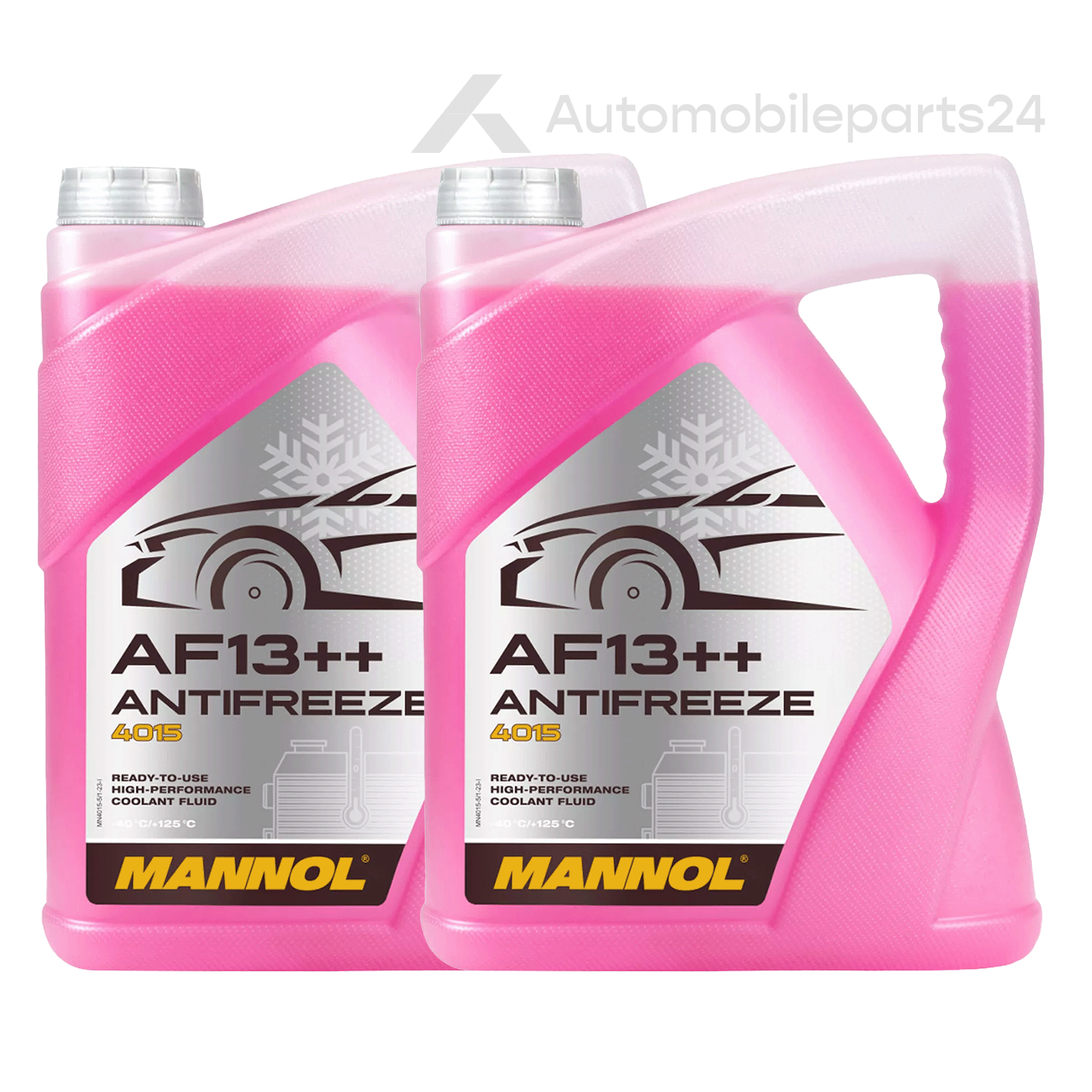 2x Kühlerfrostschutz MANNOL AF13++ Antifreeze 5 Liter Fertiggemisch -40°C rot