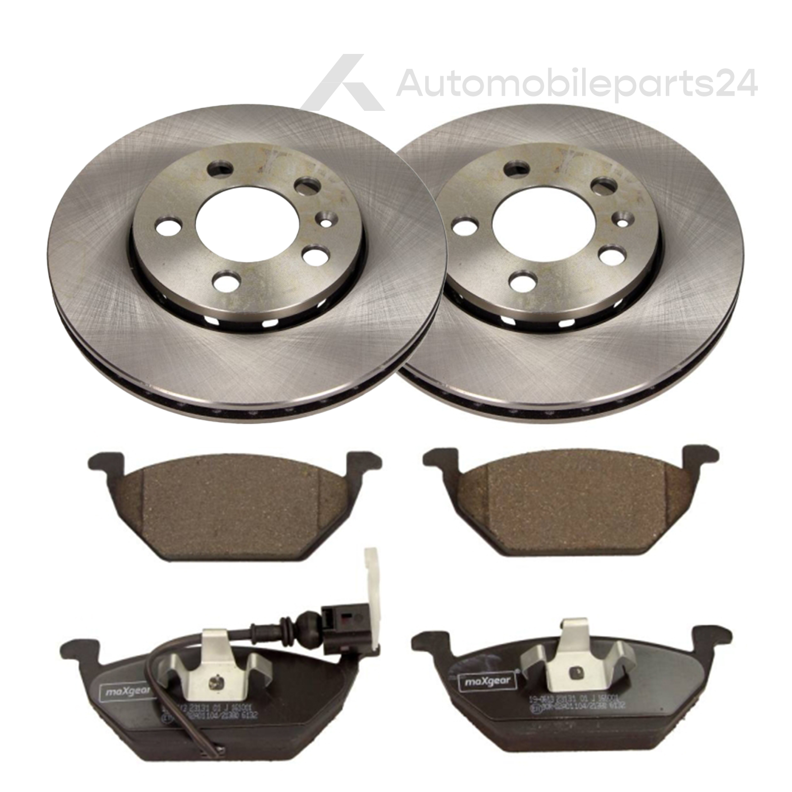 2x Bremsscheiben + Beläge vorne für Audi, Skoda, VW