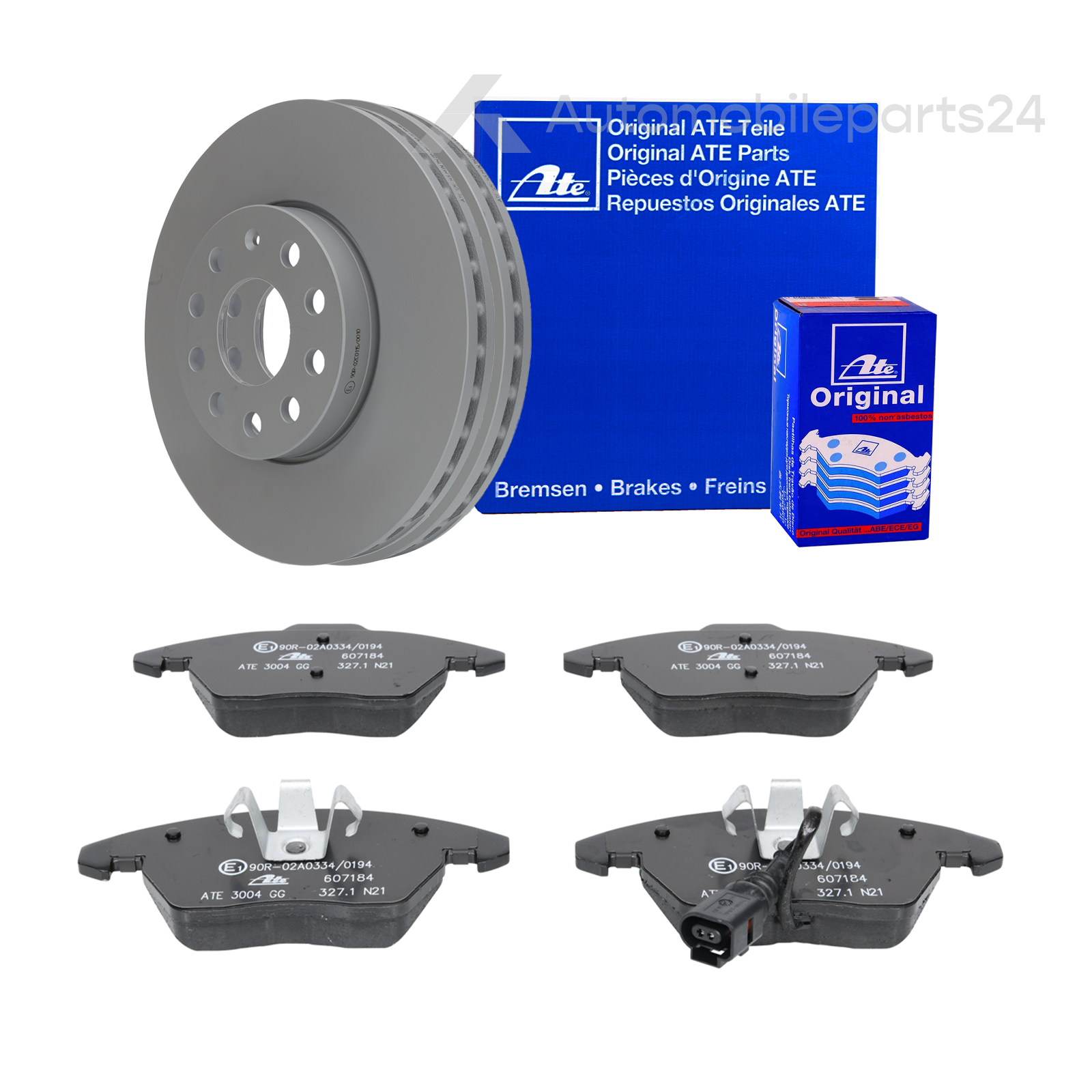 2x PowerDisc BREMSSCHEIBEN + BELÄGE VORNE für VW GOLF, SCIROCCO, TOURAN