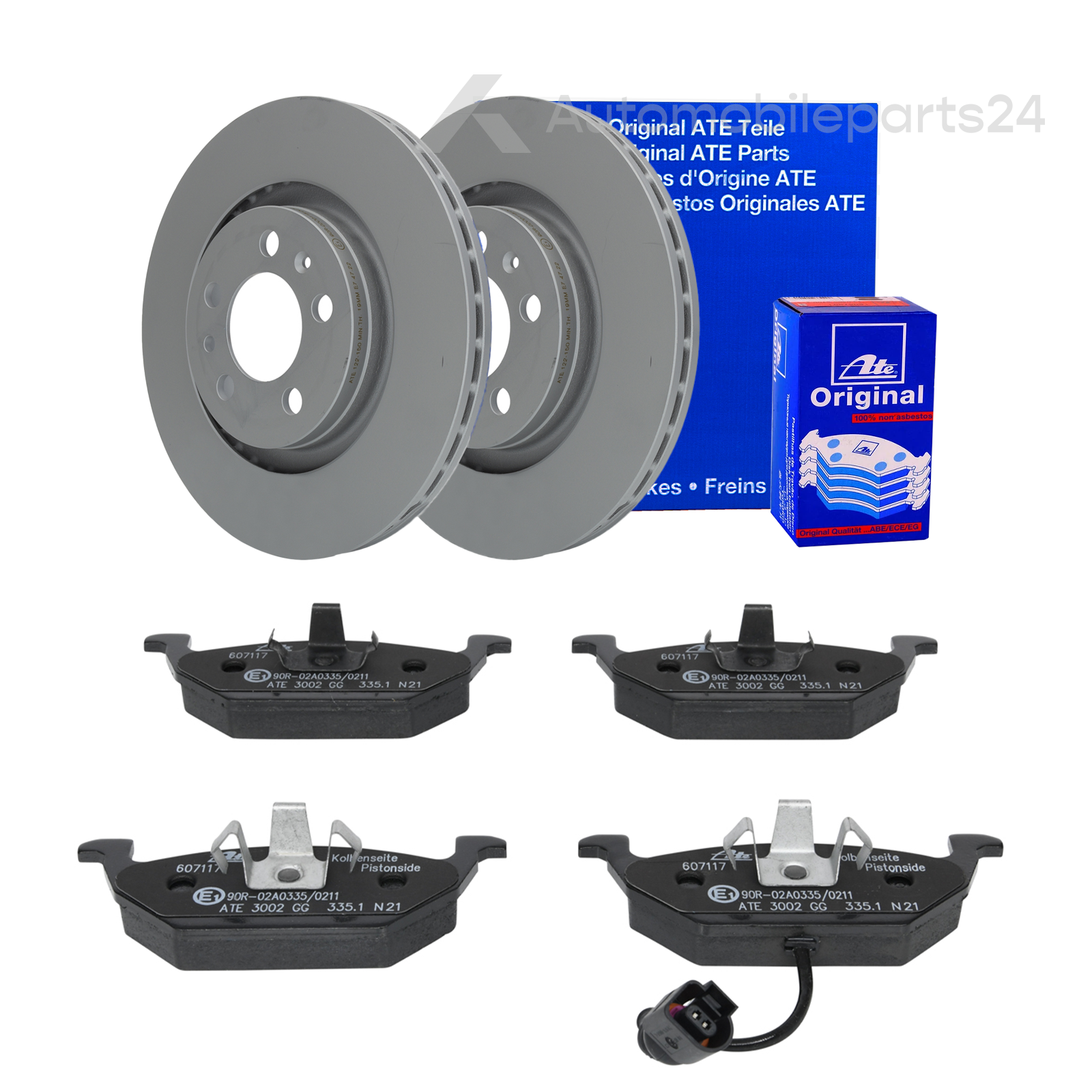 2x Bremsscheiben + Beläge vorne für Audi, Seat, Skoda VW